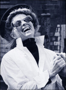 Katharine Hepburn during the making of the made-for-television drama film "The Corn Is Green" in 1978.